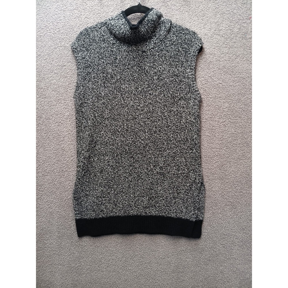 Cozy Turtleneck Sweater Vest Marled Knit Sleeveless LOFT XS Casual Layering